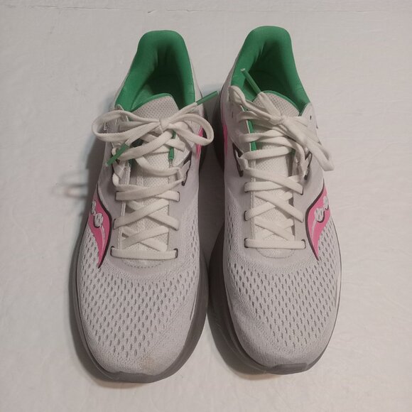 Saucony Women's Power Run Ride 16 Shoes S10830-85 Size 11 White/Pink - Picture 3 of 10